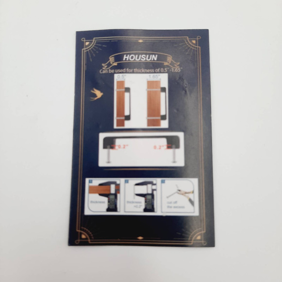 New HOUSUN Black 8 PCS Cabinet Drawer Dresser Pulls 7.9" L 7.6" Center to Center - Picture 4 of 9